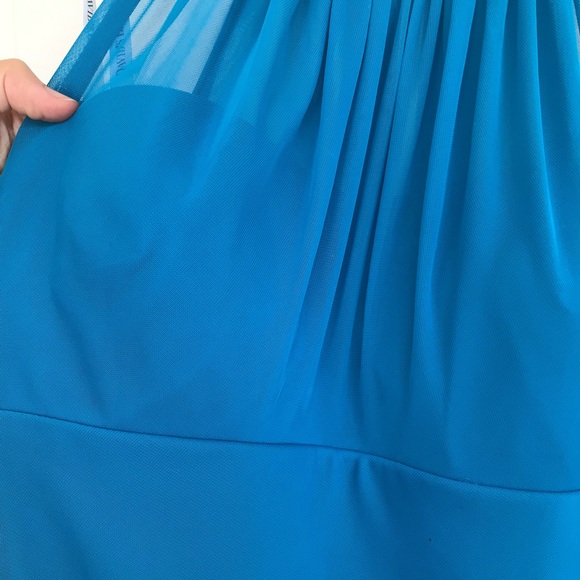 davids bridal pacific sleeveless short mesh dress - Picture 7 of 12